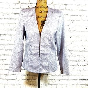 After Dark silver with glittery accents blazer